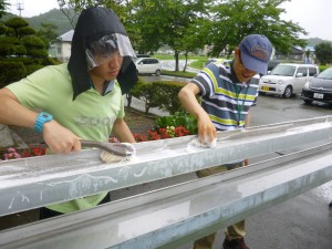 交流保育流しそうめん